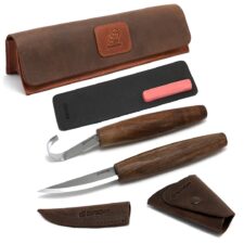 Луксозен комплект за дърворезба с орехови дръжки / BeaverCraft S01X Brown /