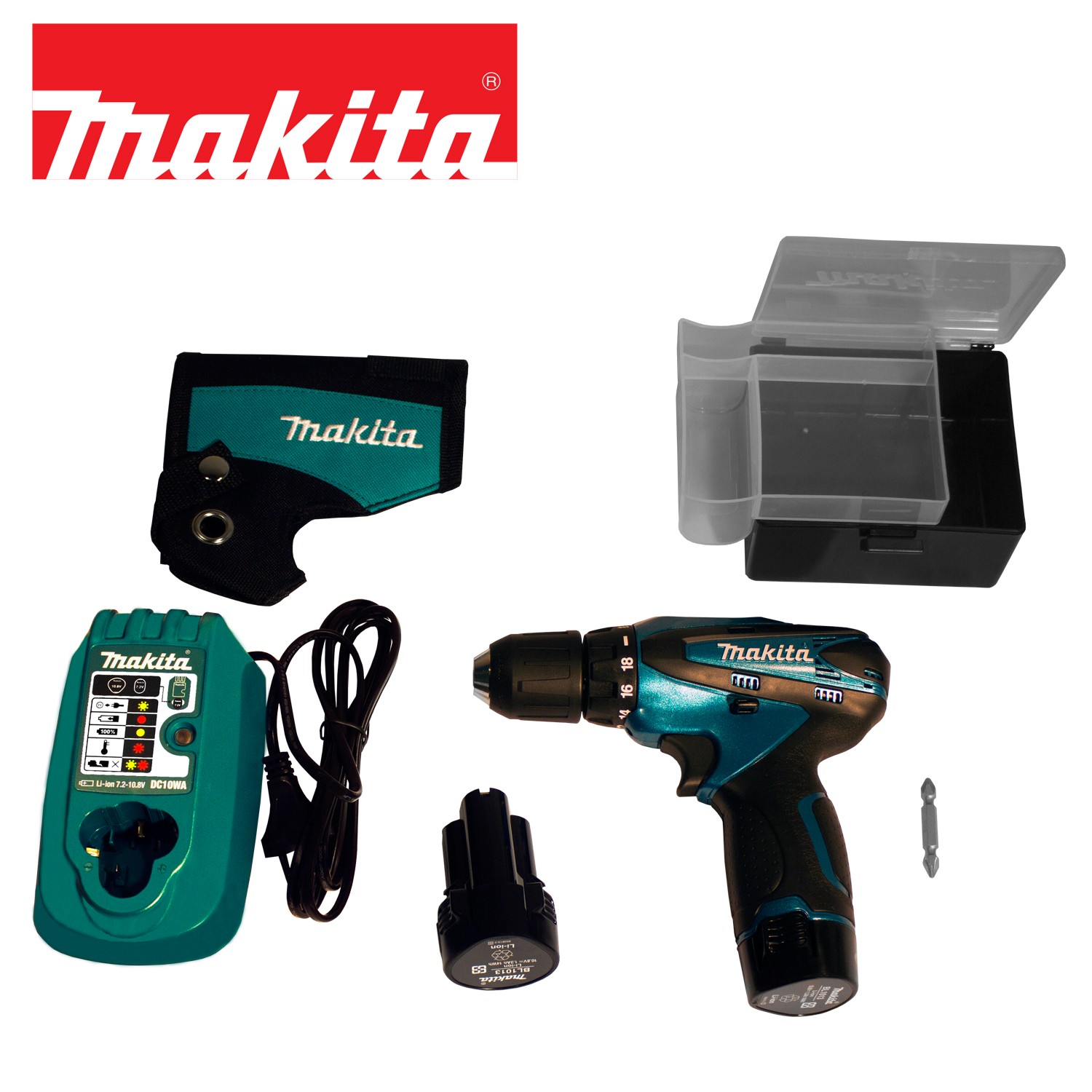 Акумулаторен винтоверт / MAKITA DF330DSP1A / 10.8 V Юбилеен комплект .