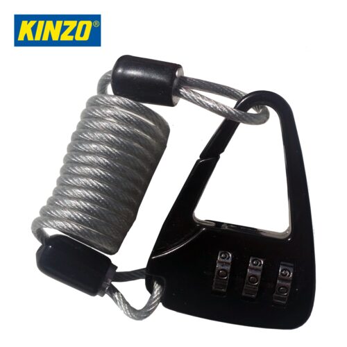Карабинка за заключване на куфар, със стоманена жица и цифрова ключалка / KINZO 8711252563138 / 1