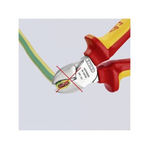 Изолирани клещи странични резачки 160 мм VDE / KNIPEX 7006160 T / с тока на захващане 3