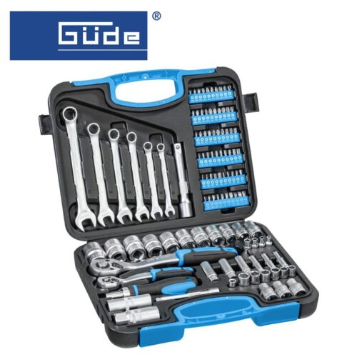Комплект гедоре вложки и битове с тресчотка GWZK 104 / GUDE 39002 / 1
