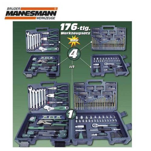 Комплект инструменти 176 части / Mannesmann 29086 / 2