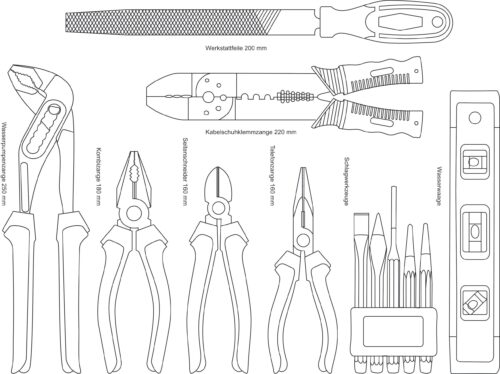Комплект инструменти в алуминиев куфар 159 части / Mannesmann 29077 / 7