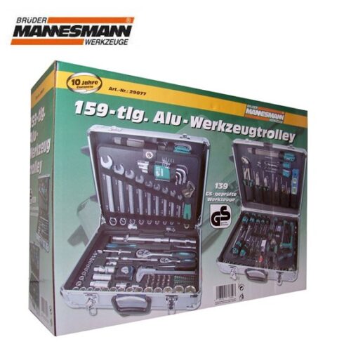 Комплект инструменти в алуминиев куфар 159 части / Mannesmann 29077 / 1