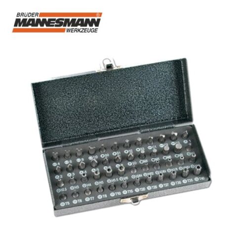 Комплект накрайници за отвертка, 48 части в метална кутия / MANNESMANN 29832 / 2