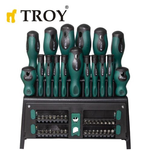 Комплект отвертки и битове с поставка - 50 части / Troy 22350 / 4