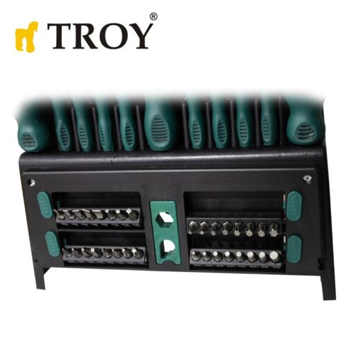 Комплект отвертки и битове с поставка - 50 части / Troy 22350 / 7