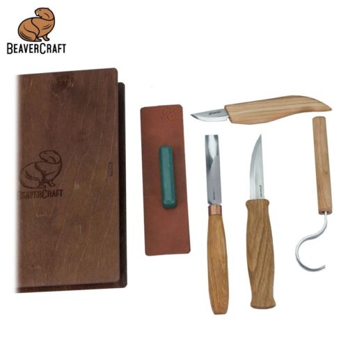 Комплект резбарски ножове - професионални, в кутия за подарък - книга / BeaverCraft S43 book / 5