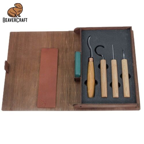Комплект резбарски ножове в кутия за подарък - книга / BeaverCraft S19 book / 3