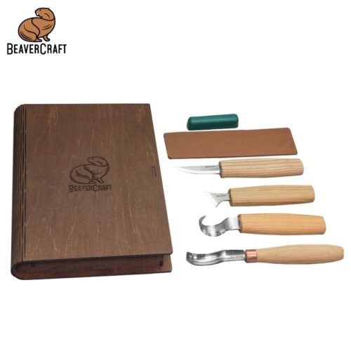 Комплект резбарски ножове в кутия за подарък - книга / BeaverCraft S19 book / 1
