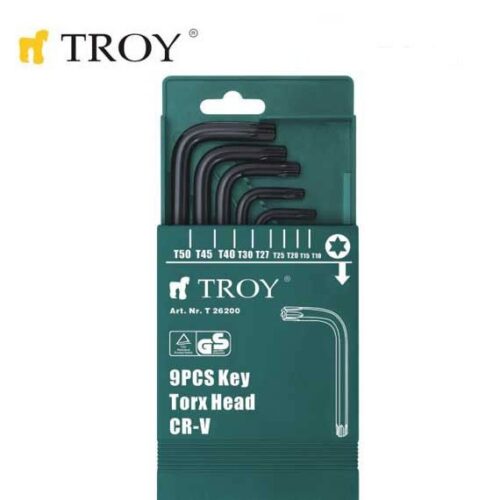 Комплект Торкс ключове (Torx) / TROY 26200 / 1