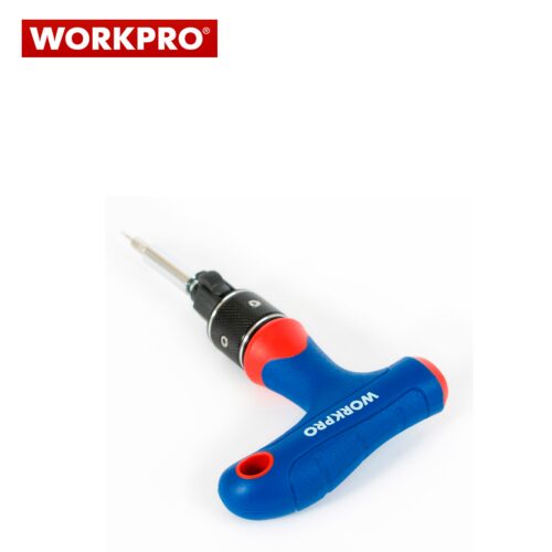 Комплект тресчота Т-образна ръкохватка Dual-drive с накрайници / Workpro W021408 / 4