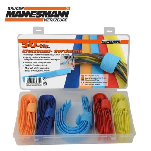 Комплект велкро ленти за кабели 50 броя / Mannesmann 42610 / 1