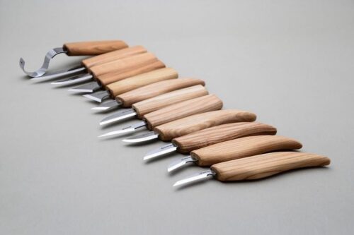 Комплект за дърворезба от 12 ножа в калъв и аксесоари / BeaverCraft S10 / 3