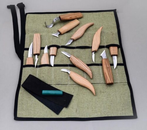 Комплект за дърворезба от 12 ножа в калъв и аксесоари / BeaverCraft S10 / 4