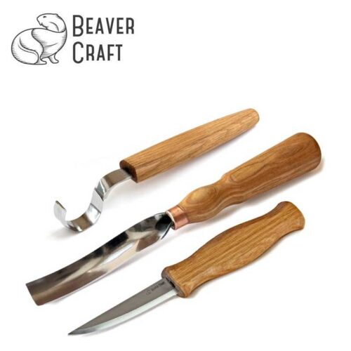 Комплект за дърворезба от 3 ножа / BeaverCraft S14 / 1