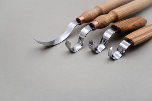 Комплект за дърворезба от 4 ножа тип кука / BeaverCraft S11 / 3