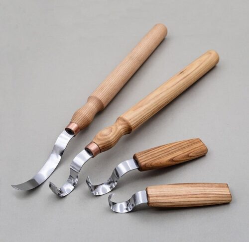 Комплект за дърворезба от 4 ножа тип кука / BeaverCraft S11 / 1