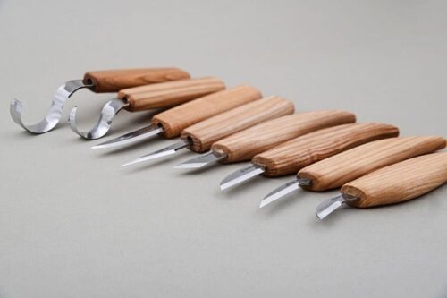 Комплект за дърворезба от 8 ножа с калъф + аксесоари / BeaverCraft S08 / 3