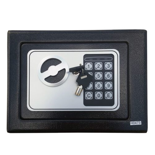 Метална каса с цифрова ключалка и ключ 23 x 17 x 17 см 3