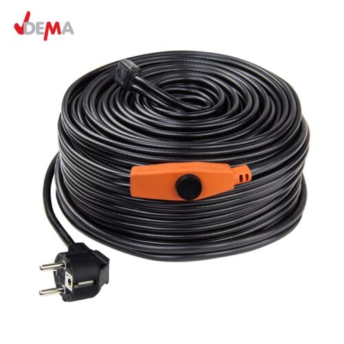 Нагревателен кабел, защитаващ от замръзване, снабден с термостат, 24 м / DEMA 27506 / 2
