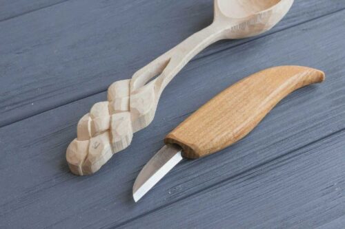 Нож за дърворезба, право острие 40мм / BeaverCraft C2 / 4