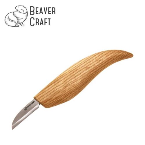 Нож за дърворезба, право острие 40мм / BeaverCraft C2 / 1