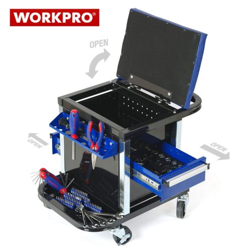 Сервизен стол - количка за инструменти 136 части / Workpro W009039 / 2