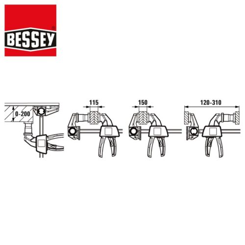 Стяга автоматична / Bessey EZR15-6SET / комплект 2 бр. 6