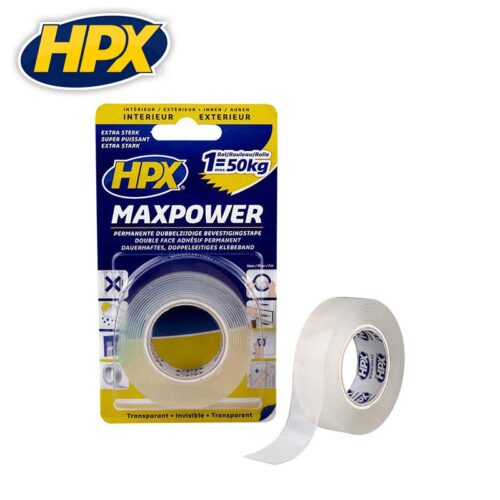 HPX Двойно лепяща лента - прозрачна MAX POWER 19 мм / 7 м 1