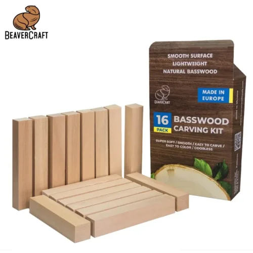 Заготовки за дърворезба, блокчета 16 бр. / BeaverCraft BW16 / 2