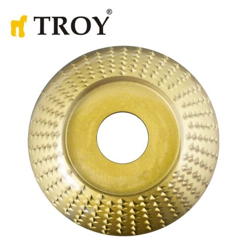 Диск за дърво - за ъглошлайф / Диск за шлайфане на дърво / Troy 25073 / 100 мм - овал - полусферичен профил 1