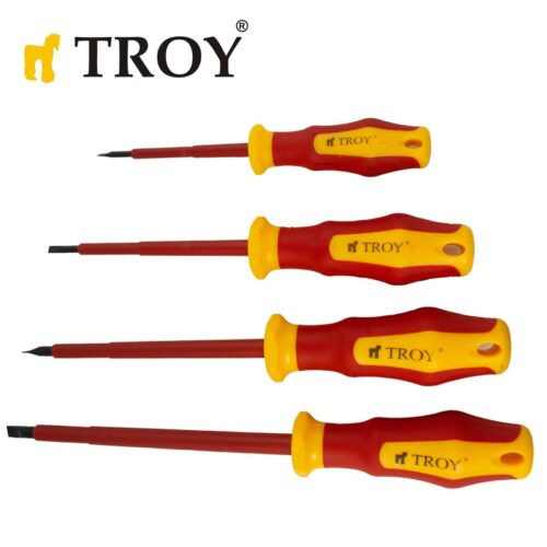 Електричарски отвертки - VDE изолирани, комплект 8 части / Troy 22311 / 1