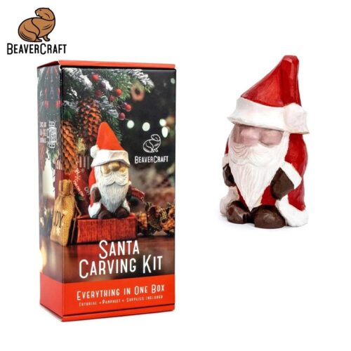 Комплект Дядо Коледа - пълен комплект за начинаещи със заготовка, длета и бои / BeaverCraft DIY06 / 3
