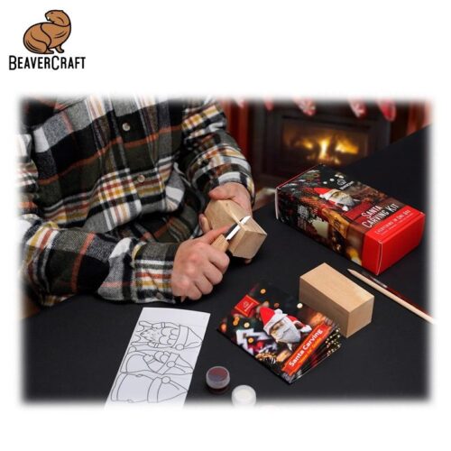 Комплект Дядо Коледа - пълен комплект за начинаещи със заготовка, длета и бои / BeaverCraft DIY06 / 7
