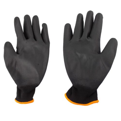 Работни ръкавици - с покритие от нитрил / PROHAND PU 701 13G / черни, размер 8 3
