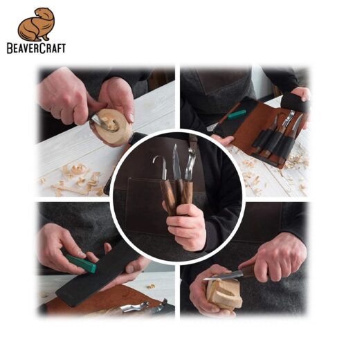 Kомплект ножове и длета за дърворезба 5 части / BeaverCraft S14X / 2