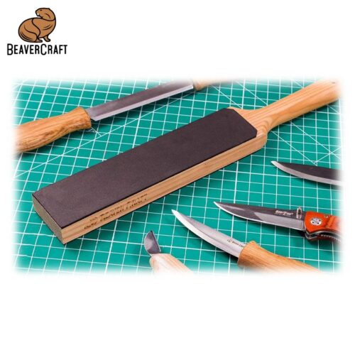 Строп за заточване на остриета - кожен, с дървена дръжка / BeaverCraft LS6P1 / 3