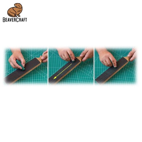 Строп за заточване на остриета - кожен, с дървена дръжка / BeaverCraft LS6P1 / 6