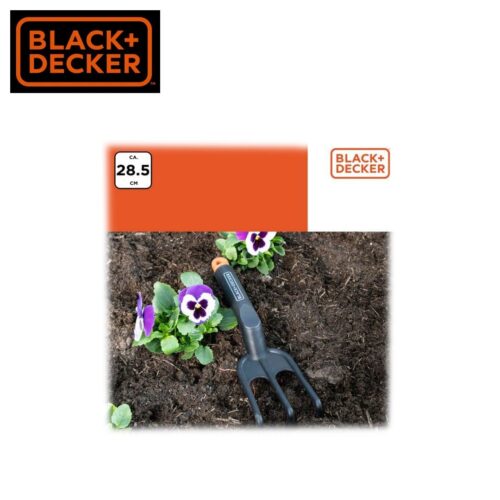 Градински ръчен култиватор / Тризъбец за корени Black + Decker 3