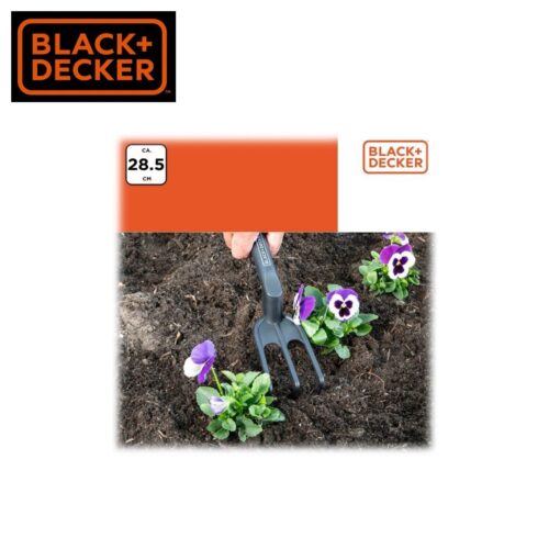 Градински ръчен култиватор / Тризъбец за корени Black + Decker 4