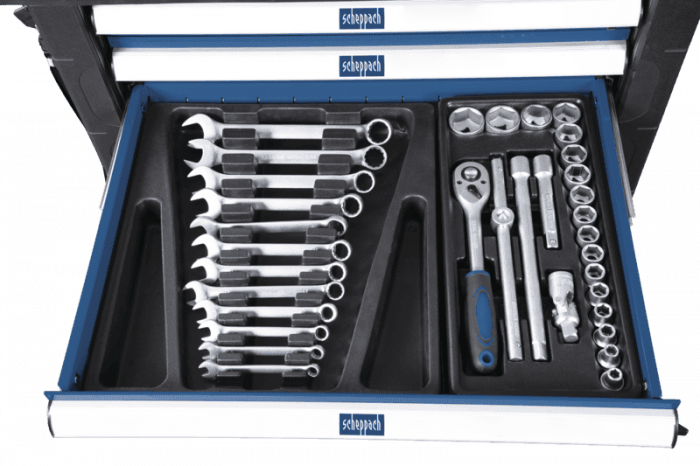 Количка за инструменти, 263 части Scheppach TW1000 / 5909304900 / 10