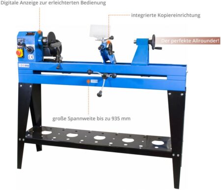 Дърводелски струг с копир GUDE GDM 1000 / 11420 / 3
