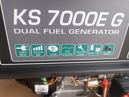 Генератор за ток на газ/бензин с AVR, 5500W, / KS 7000E G / 13