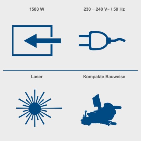 Потапящ циркуляр 1500W, 210мм Scheppach HM80L / 3901105915 / 12