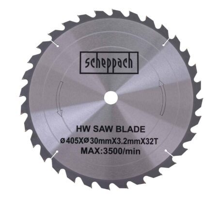 Диск за циркуляр диаметър 405 x 30 x 3.2 x 2.2 мм / Z 32 / Scheppach 3905103702 / 1