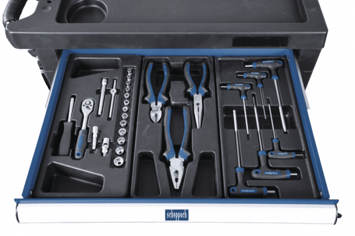 Количка за инструменти, 263 части Scheppach TW1000 / 5909304900 / 11