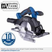 Акумулаторен Ръчен Циркуляр 165мм, 20V, Scheppach IXES C-HCS165-X / 5901815900 /