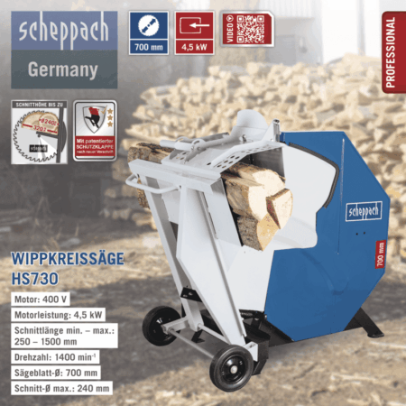Професионален циркуляр за дърва, 700мм, 400V Scheppach HS730/ 5905112902 / 10