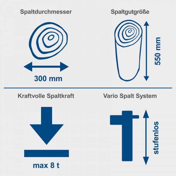 Цепачка за дърва, 55см, 8 тона, Scheppach HL810 / 5905310901 / 2